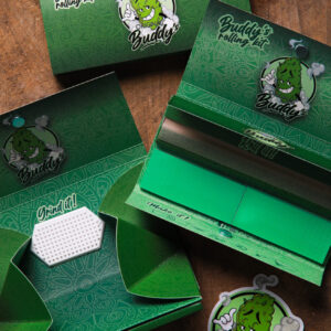 Original Buddy’s – Feuilles avec cartons, plateaux et grinder intégrés