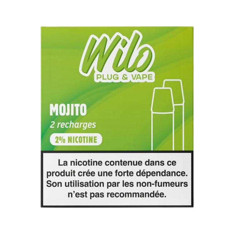 Recharge Wiloo - Mojitoo ( Avec 2 mg de nicotine )