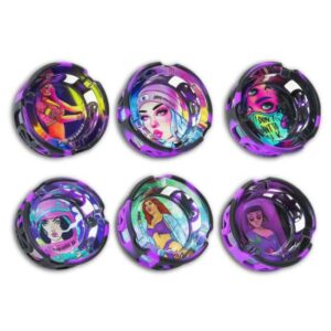 Cendriers Girls en verre avec protection en silicone