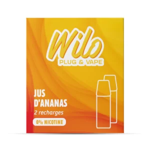 pod puff rechargable pack de 2 10mg sel de nicotine jus d'ananas