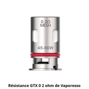 Résistance GTX Vaporesso - GTX-2 0.2 ohm x5